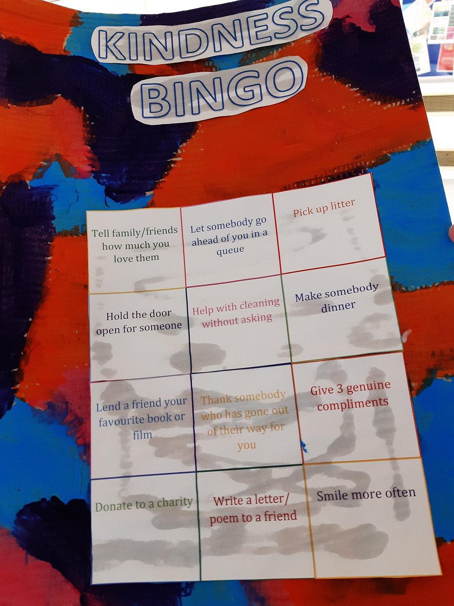 lauren_3405's tweet photo. Team poplar have been creating kindness bingo today! Patients will be ticking off all their kind actions throughout the week (glue still drying)! #kindness #MentalHealthAwarenessWeek2020 @poplar_leanne @Hazel_ParkHouse @SheilaH78888923 https://t.co/POGtbZiMjE