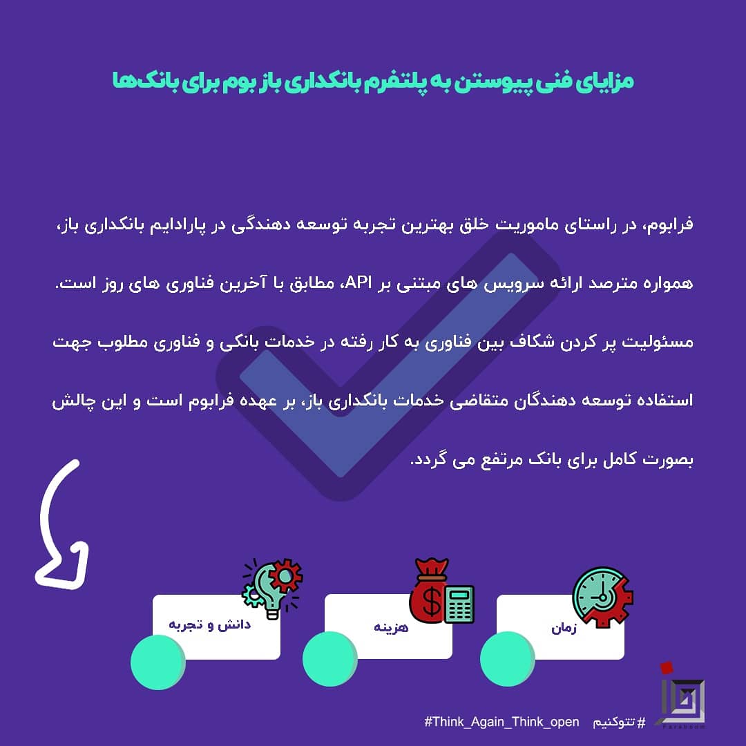 FaraboomHub's tweet photo. #فناوری های قدیمی #سامانه_ها 
#چالش‌ های #فنی راه اندازی #بانکداری_باز بصورت درون #سازمانی برای #بانک_ها

#فرابوم #تتوکنیم 
#tato #API https://t.co/dEt0Vq6hVL