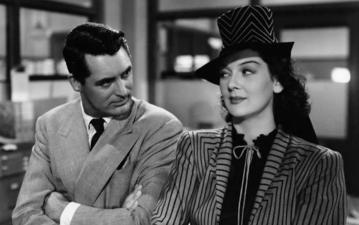 HIS GIRL FRIDAY, for all its prescience, predicts nothing. Rather, it lays bare the essential ugliness in our natures: our need for quick gratification, glorious distraction concurrent with diminished attention span. Animals in clothes pretending to be about important business.