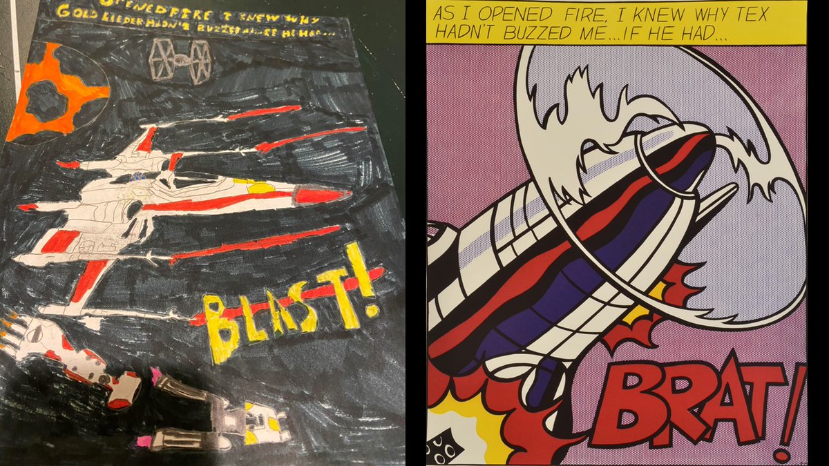 Here's a few more creative interpretations of Masterpieces by the distance learning CCLS middle school art students!  Great job!

<a href="/CCLSChargers/">CCLS - St. Louis</a> #arted #middleschoolart #arteducation
