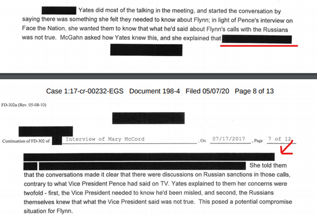 Here there are redactions about how the FBI obtained the transcripts of the call: