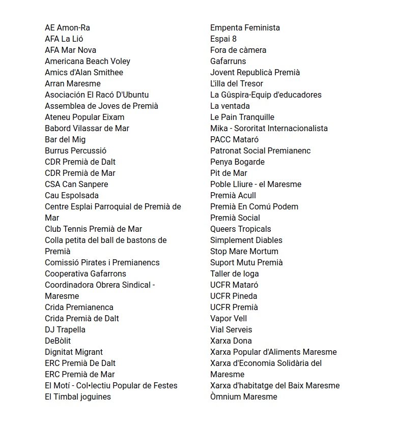 UCFR_Premia's tweet photo. Ja són 64 entitats dels àmbits educatiu, cultural, esportiu i polític que signen el manifest per la convivència. Els punts clau són....FIL

👇👇👇 https://t.co/x8LdCWSfRe