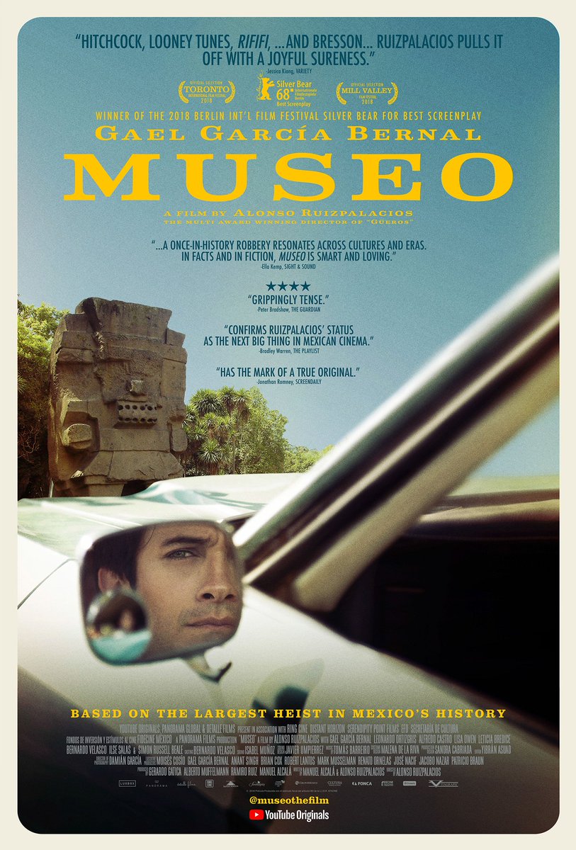 This story was brought to the big screen in 2018 by Alonso Ruizpalacios in Museo ( @museothefilm), starring  @GaelGarciaB and  @ortizgrisleo. Due to the pandemic, the film is freely available online (not sure if this is international or just in Mexico)  https://moreliafilmfest.com/ficm-presenta-en-linea-museo-alonso-ruizpalacios/ 5/