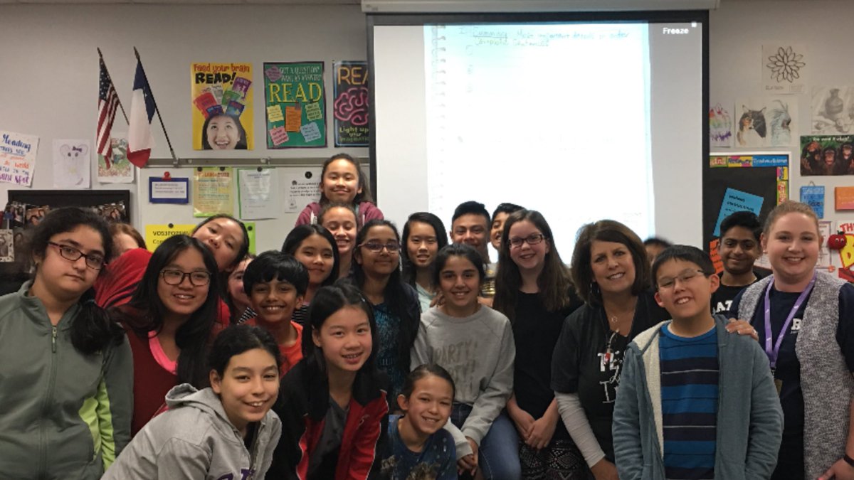 J_JohnsonRMS's tweet photo. This group of 8th grade #riceravens will go on to do great things! They are creative, smart, humorous, and kind- all the BEST qualities. I’m proud to have been their 6th grade teacher! @RiceMSRavens @MJLovesBooks @RiceMSChoir @Linaynay97 https://t.co/93hgGneNgb