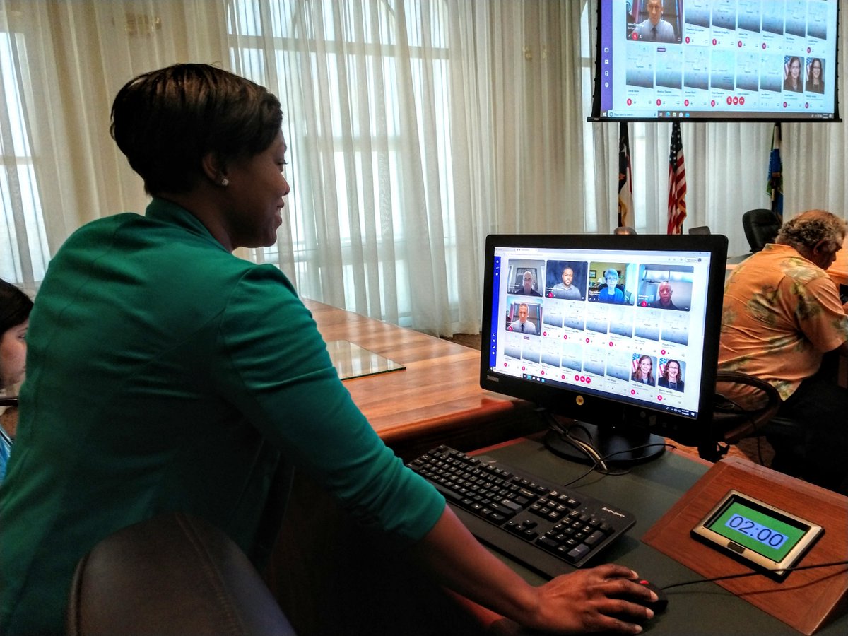 DurhamCounty's tweet photo. Our Clerk to the Board’s Office works tirelessly behind the scenes to prepare for the Board of County Commissioners sessions which have gone online during #COVID19. Submit your comments online and tune in May 26 for the Board’s next session. #workingatwork #dcostories https://t.co/iLz8wMaDm4