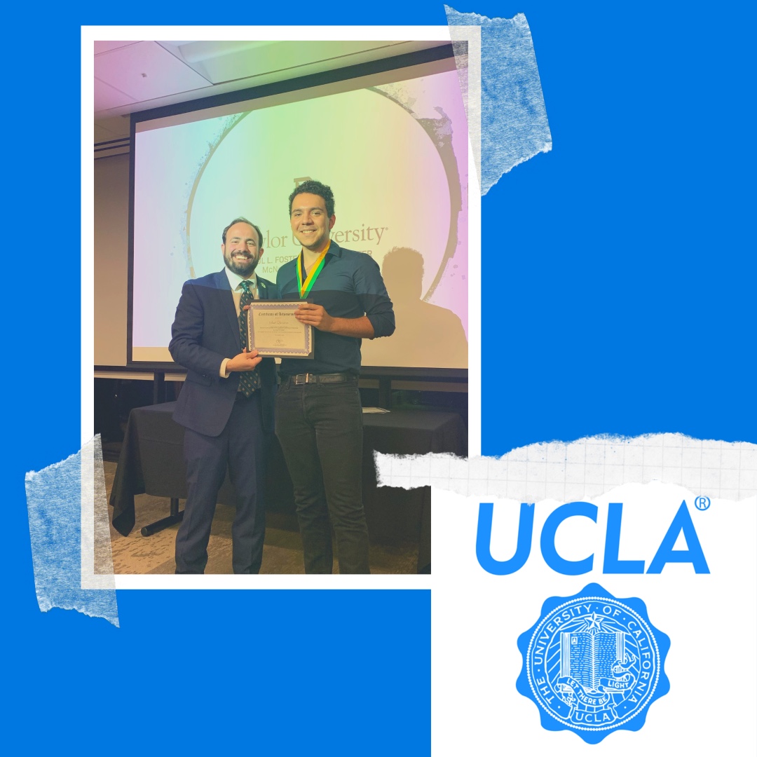 Congratulations to Saul Quintero! Saul will be attending UCLA this fall to pursue his PhD in Cognitive Psychology! He is also the recipient of the Eugene V Cota Robles Fellowship for his graduate studies at UCLA. Congrats Saul!
#baylorgrad #ucla #sicem