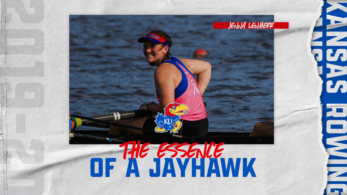 KU_Rowing's tweet photo. It is that time to reveal the recipients of our 2019-20 Team Awards!

Starting with the 𝑬𝒔𝒔𝒆𝒏𝒄𝒆 𝒐𝒇 𝒂 𝑱𝒂𝒚𝒉𝒂𝒘𝒌 award, which is given by the seniors, going to @jennalenherr❗👏

#RockChalk https://t.co/6aO3cILJ58