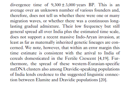 1 & 2. The final migration happened 9000 to 6000 years ago3 & 4. Overwhelming majority of Eurasian DNA lineage is actually from 50000+ years ago and not from 3500 years ago as claimed by AIT/AMT