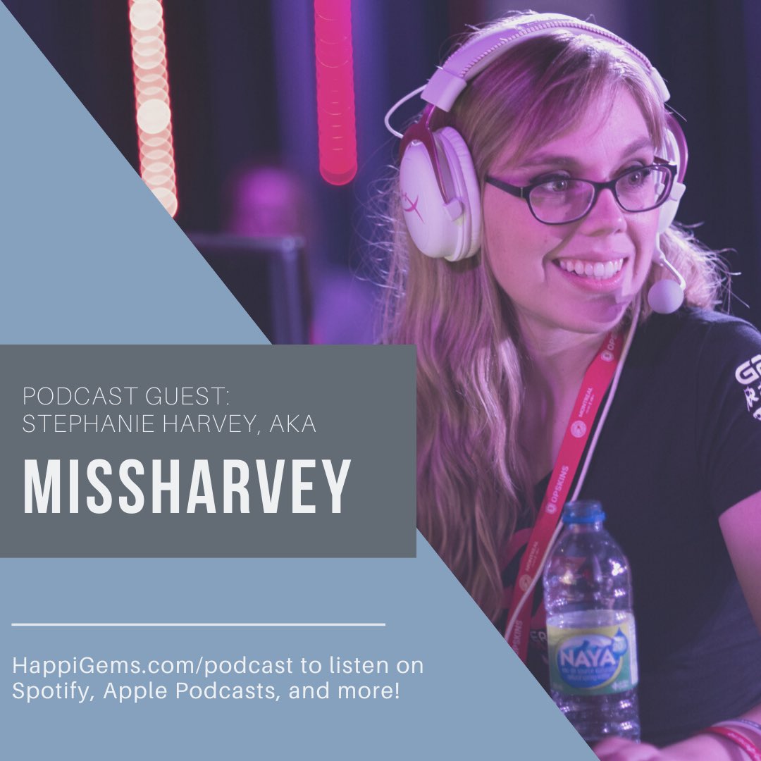 happihourio's tweet photo. If you missed our latest podcast episode featuring @missharvey, it’s a must-listen for anyone interested in esports. She opened up about her pro gaming career and how difficult it was to retire from competing.
Listen at https://t.co/qL1AAPDzPp! #GetHappi https://t.co/2uioIBw4oL
