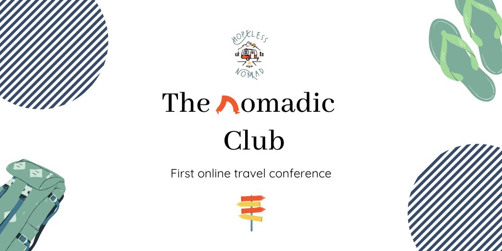 HopelessNomads's tweet photo. This Friday that is 22nd May 2020 at 7pm (GMT+2) we are kickstarting The Nomadic Club with our first online travel conference!!
This travel conference has in store for you two amazing nomads/adventurists and an at-home concert!!
Tickets link in comments!
#TravelTuesday https://t.co/YRRhG5WyLj