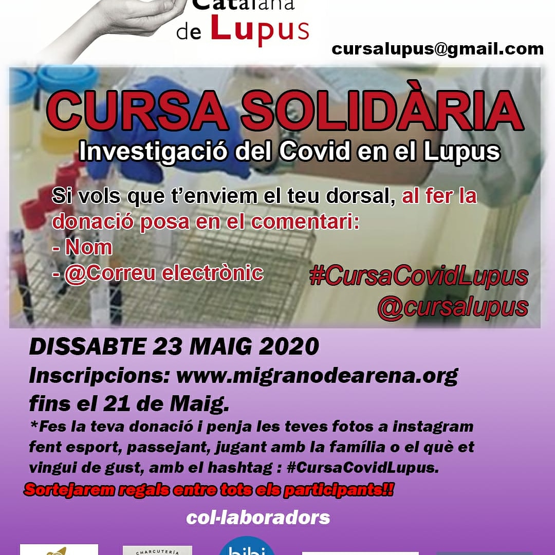 marcsancli's tweet photo. Jo ja estic inscrit a la cursa virtual solidària pel Lupus. T'hi apuntes? https://t.co/e7x5Sqcva8