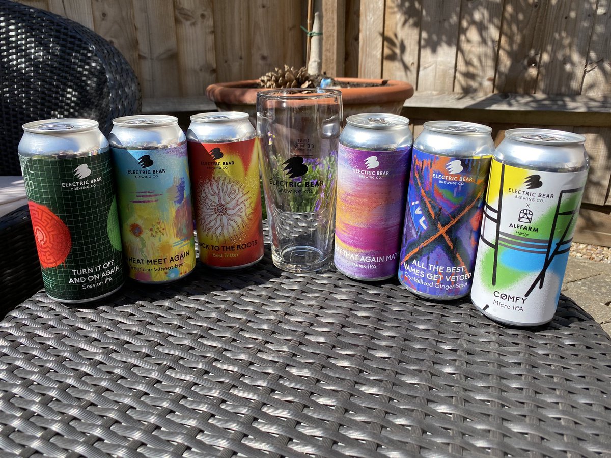 finknottle75's tweet photo. This week I will be mostly drinking awesome beers from @ElectricBearUK #CraftBeer #IsolationBeers #StayHomeDrinkBeer #ClapForBrewers https://t.co/VpQw2kVFou