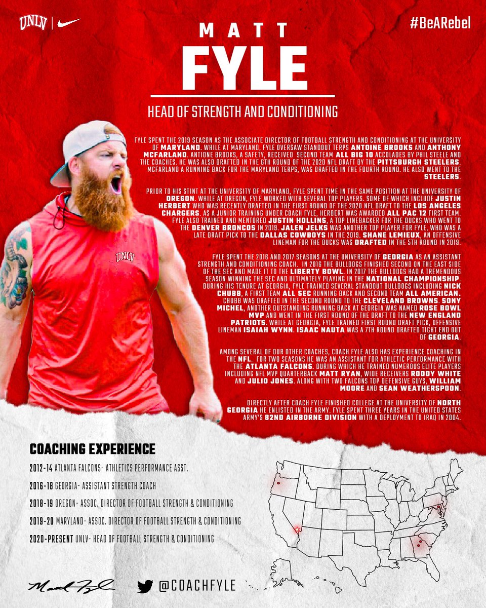 unlvfootball's tweet image. 🚨CHAMPIONSHIPS are WON in THE Weight Room🚨
Thank you Coach Fyle for your service to our country🇺🇸 🇺🇸
Our S&amp;amp;C program is amongst THE ELITE‼️Coach Fyle will prepare YOU Mentally and Physically for success on and off the field.💪🏼🧠
Enjoy the final #FACTCHECK...
Pt 12: @coachfyle