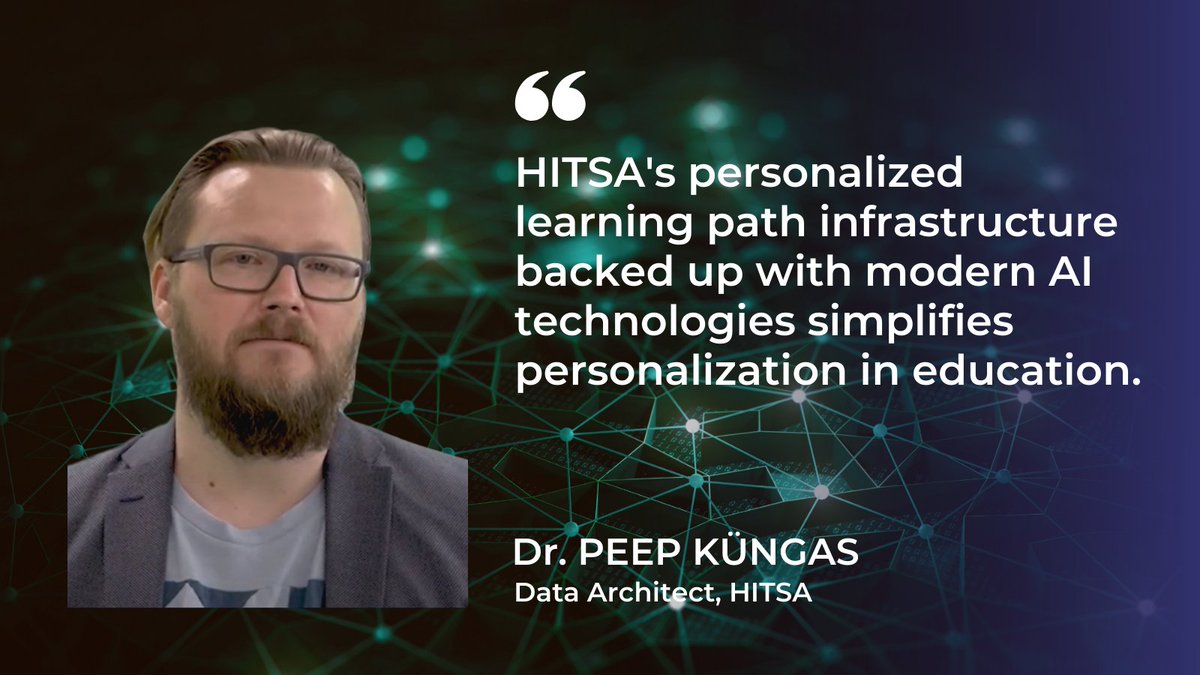 Personalized learning path infrastructure supports personalization without creating additional overhead to teachers. #EGOV2020  
👉hitsa.ee/preparing-for-…
#personalization #education #distancelearning  #LessonsforEducation #covid19 #personalized