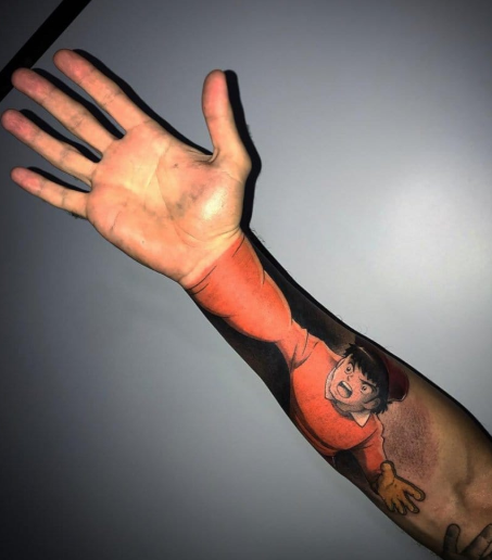 VSportsTM's tweet photo. Fatura Broun y el mejor tatuaje de un arquero en el mundo mundial. Punto. Final de la discusión. https://t.co/RijUt9G63d