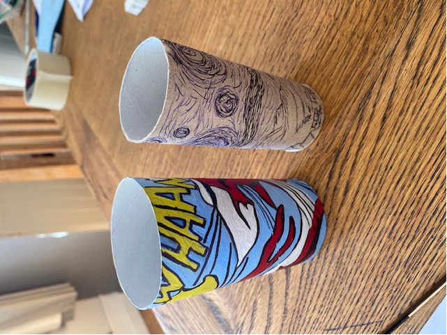 BabingtonLWLAT's tweet photo. Time for art this afternoon Team Babington. Look at the examples of artwork created by Mrs Wootton using blue and black pens and acrylic paints. Can you guess the name of the artists Mrs Wootton was inspired by? #ProudtobeBabington #LWLAT #FamilyLearningProject https://t.co/dOiqKAzBk7