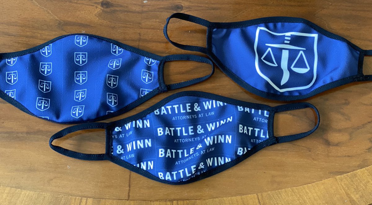 BattleWinn's tweet photo. We don’t think the State Bar would require this, but we’ll say it anyway: No representation is made that the quality of masks to be worn by these lawyers is greater than the quality of masks to be worn by other lawyers. https://t.co/YKMnSDcXqz