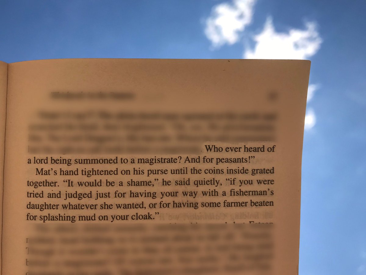 That’s Mat my lad right there! This is why he is a successful womaniser. Well one of many reasons.This whole section is a delight. Mat’s sections are a delight. Not only because of Mat but because interesting things happen around him. Interesting characters, convos, etc.