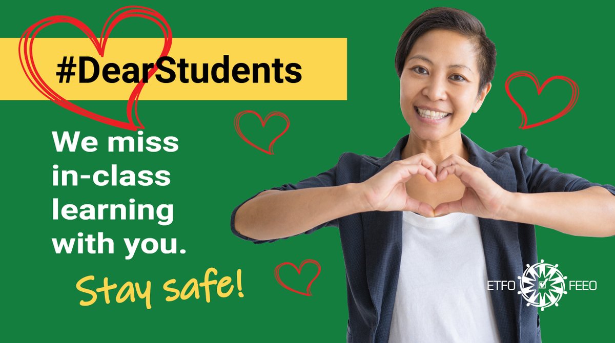 While educators understand the reasons that #onted schools will remain closed for the 2019-2020 year, we want all students to know that we absolutely miss in-class learning and sharing. #DearStudents we miss you!