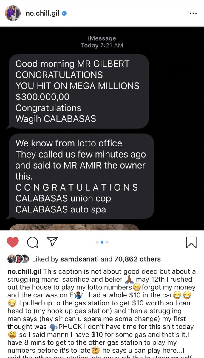 RTNBA's tweet photo. Gilbert Arenas won $300k off a California lottery ticket and a homeless man predicted it...🤯 https://t.co/9vzIbMLUit