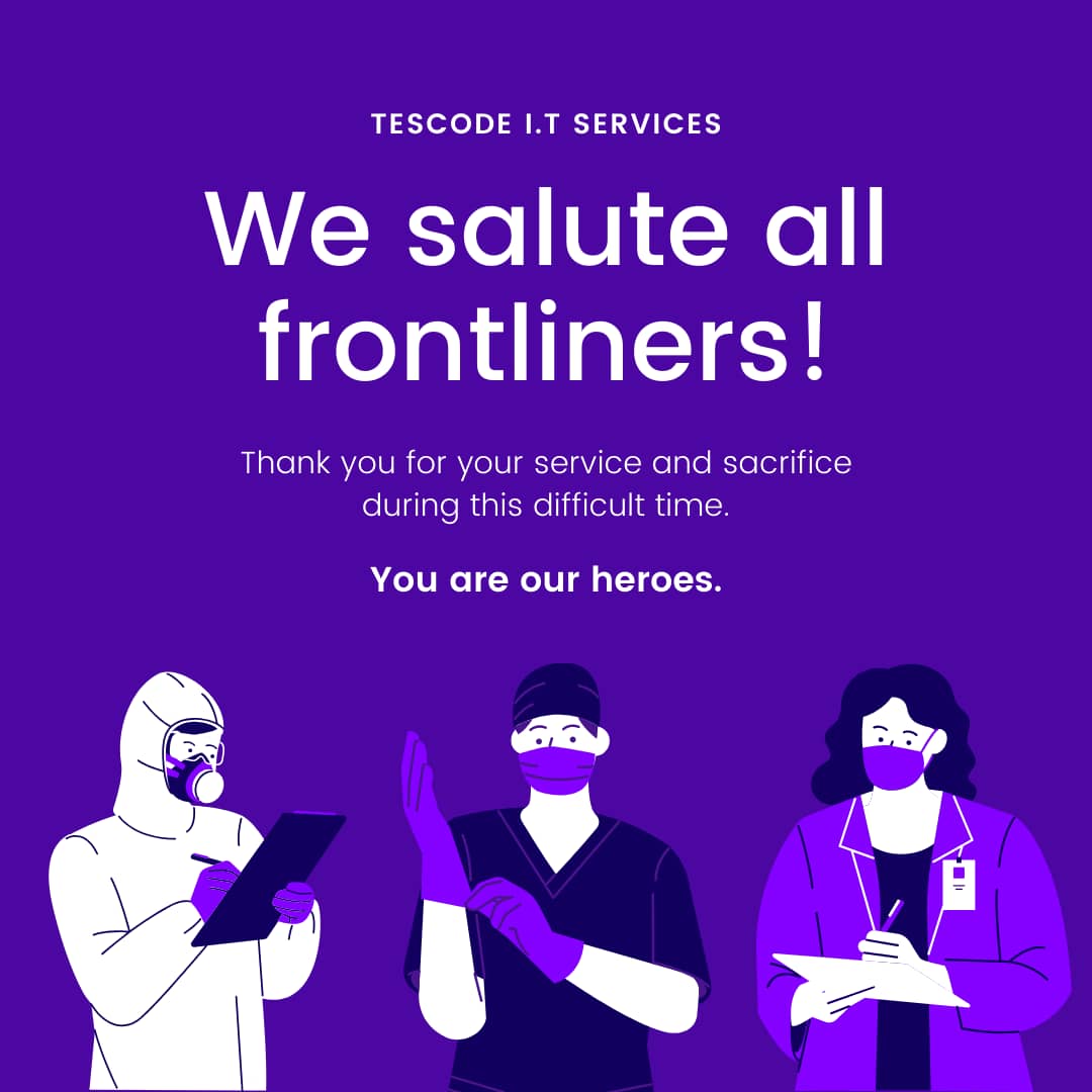 tescodewecode's tweet photo. Not all heroes wear cap. @tescodewecode appreciates all health workers and frontliners for their service and sacrifice during this trying moments of #COVID19Pandemic
We salute you.
Contact us for your website, software and apps
0501370431/0549114940
#COVID19Ghana 
#lockdown2020 https://t.co/KTGSH5zUEb