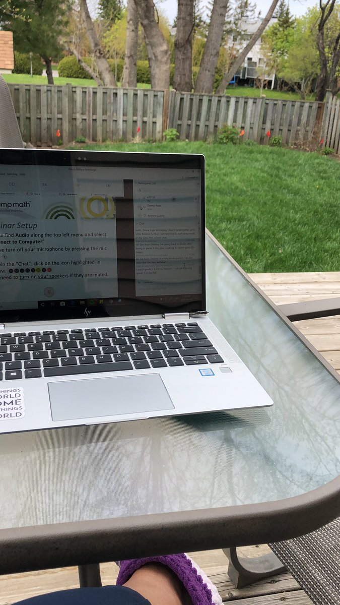 ChantalUlicny's tweet image. Love that @JUMP_Math is offering FREE webinars until the end of June. Today is all about #spatialawareness thanks for the support Jump! Love my view for today’s ‘work!’ @mrsckm