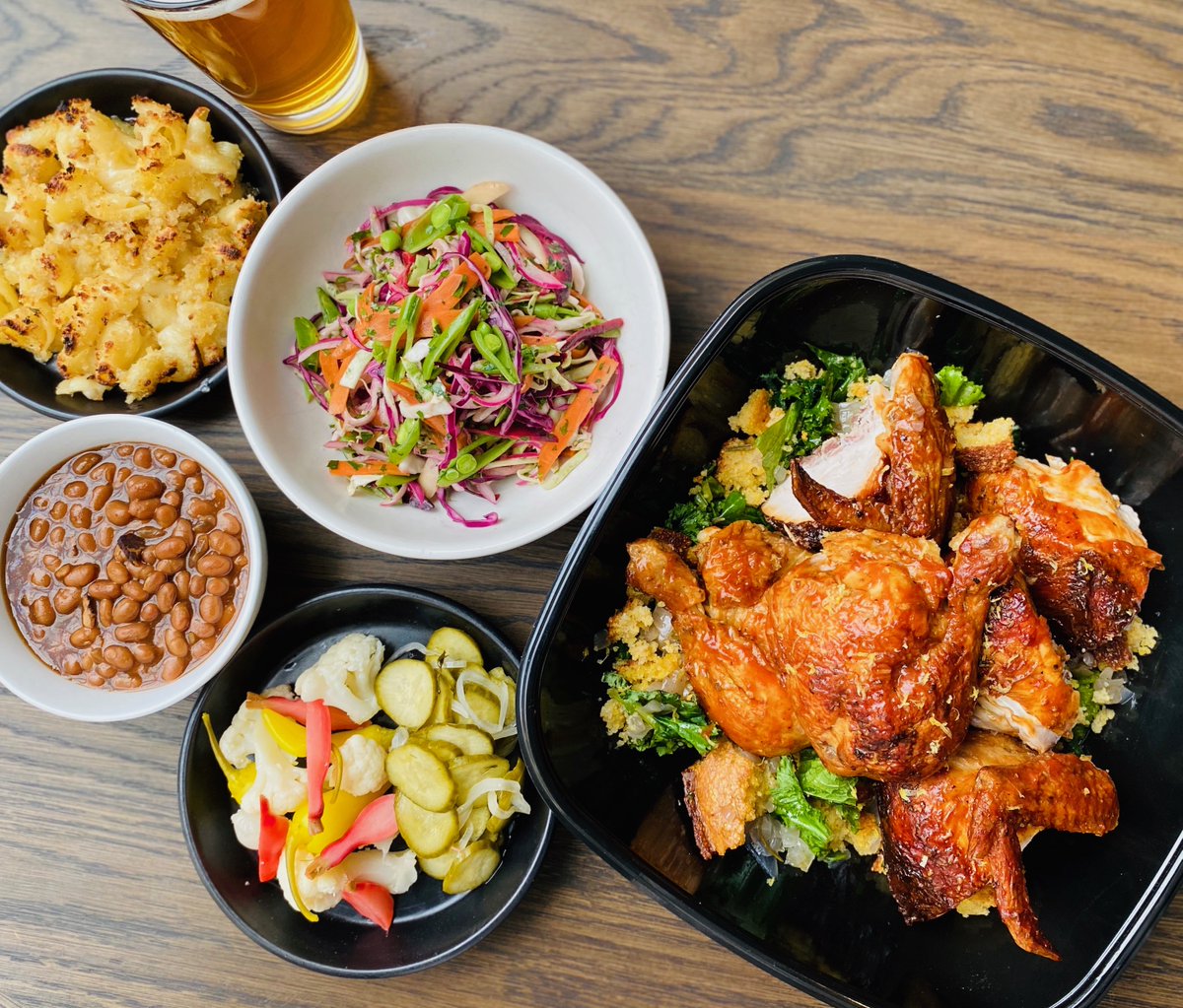 #MemorialDayWeekend Special #PickUp &amp; #Delivery 
Fri 5/22-Sun 5/24  4-8p
Harissa BBQ Chicken Dinner For 2 
•whole lemon/harissa "bbq" chicken w #cornbreadstuffing #mustardgreens
carrot &amp; snap pea slaw
mac &amp; cheese
baked beans
pickles
apricot/berry cobbler
Tavernla.com