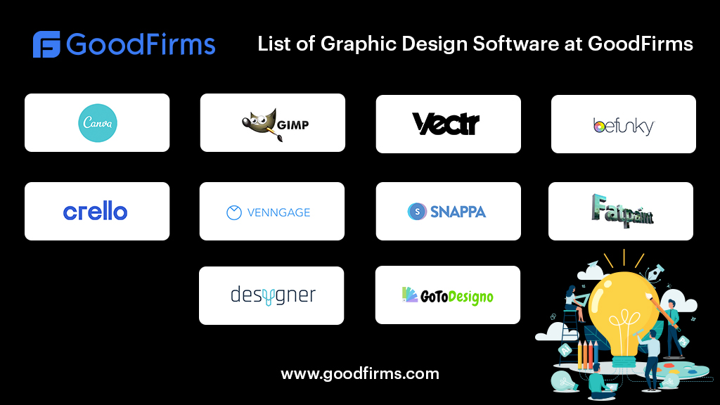 Goodfirms's tweet photo. Get professional #Designs with Top #GraphicDesign Software at @GoodFirms - https://t.co/h1gNuEXgI7

@canva
@GIMP_Official
Vectr
@befunky
@crelloapp
@Venngage
@SnaapaHQ
@fatpaint
@DesygnerApp
@gotodesigno

#GoodFirms #Graphic #UI #UX https://t.co/AirQn9XS1R