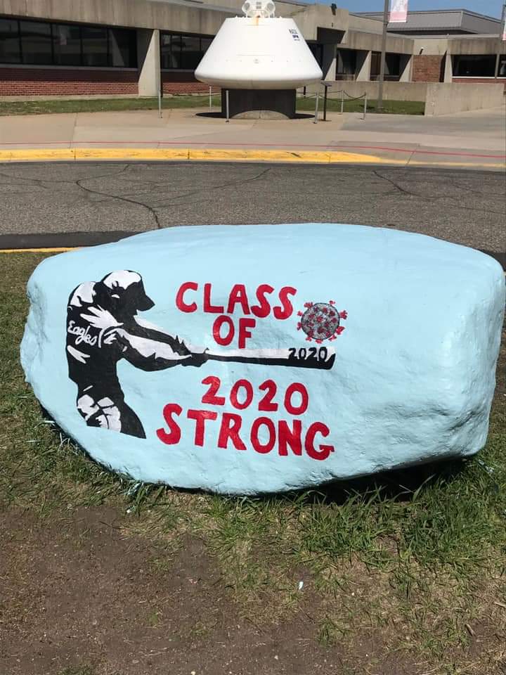 ISD742's tweet photo. Apollo's senior class of 2020 has updated the graduation rock. #classof2020 #IAMApollo #IAM742 @AHS_FanSection @APTiberApollo @ApolloEaglesAD @ApolloADAsst https://t.co/i2XNjBqiBp