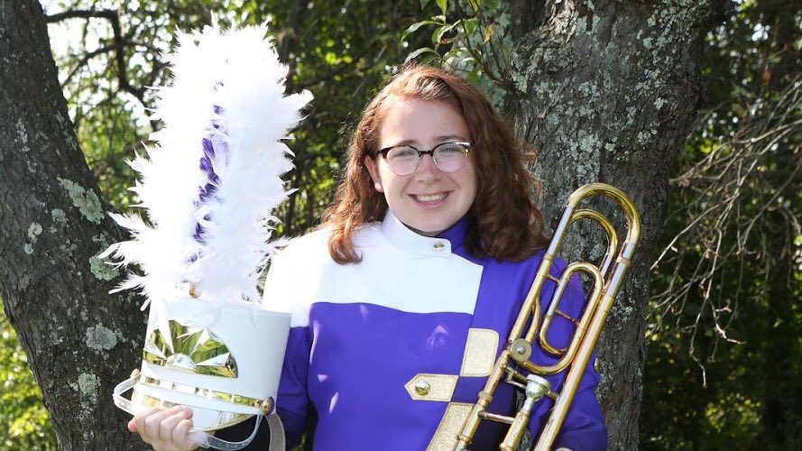 Senior Spotlight #26: Emma Toman is a 4 year member of the Trombone section. Her favorite memories of band are the bus rides home from competitions and football games. After graduating Emma will attend the University of Pittsburgh to study Biology. Good luck, Emma!