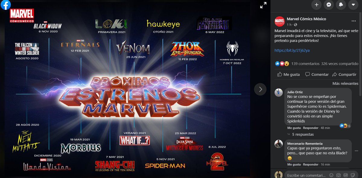 brandiu44's tweet photo. @CosmicWarren13 They post it on fb, the official marvel comics mexico:
https://t.co/DzKdcMLeXk https://t.co/DAAqnvsB6a