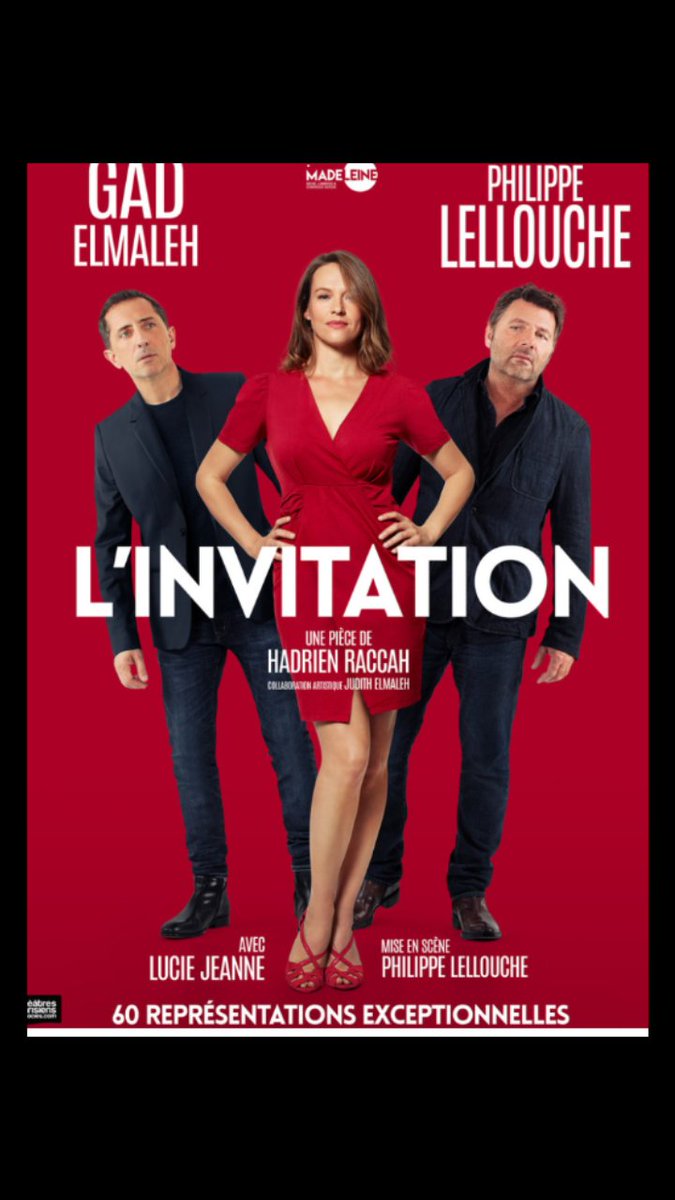 MBelmoukhtar's tweet photo. Se soir on va rire sur @M6 avec la pièce de l'année trés trés drôle avec @gadelmaleh @GillesLellouche @adrienraccah https://t.co/OfJKbFugWk