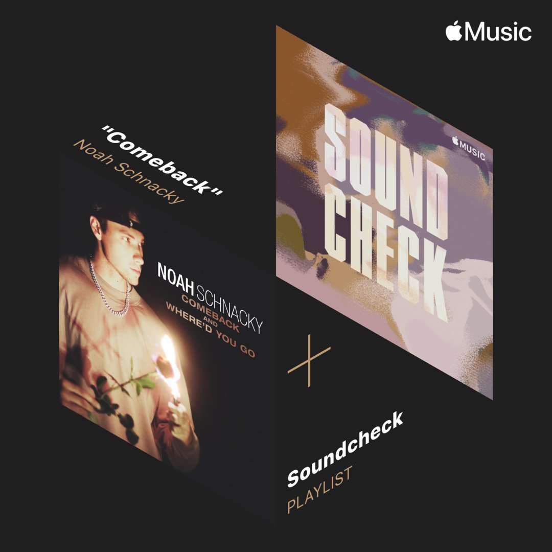 NoahSchnacky's tweet photo. My new song #Comeback is on Apple Music’s #Soundcheck playlist! Go check it out. Thanks @AppleMusic!

LINK: https://t.co/HTCLCrduiG https://t.co/JrMTRcnMcl