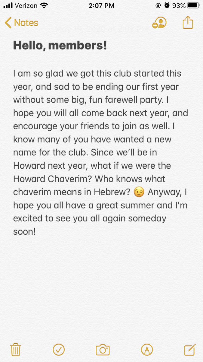 msstern_howard's tweet photo. Peace out, Jewish Social Club! I hope to see you all again really soon https://t.co/MxObGQBkje