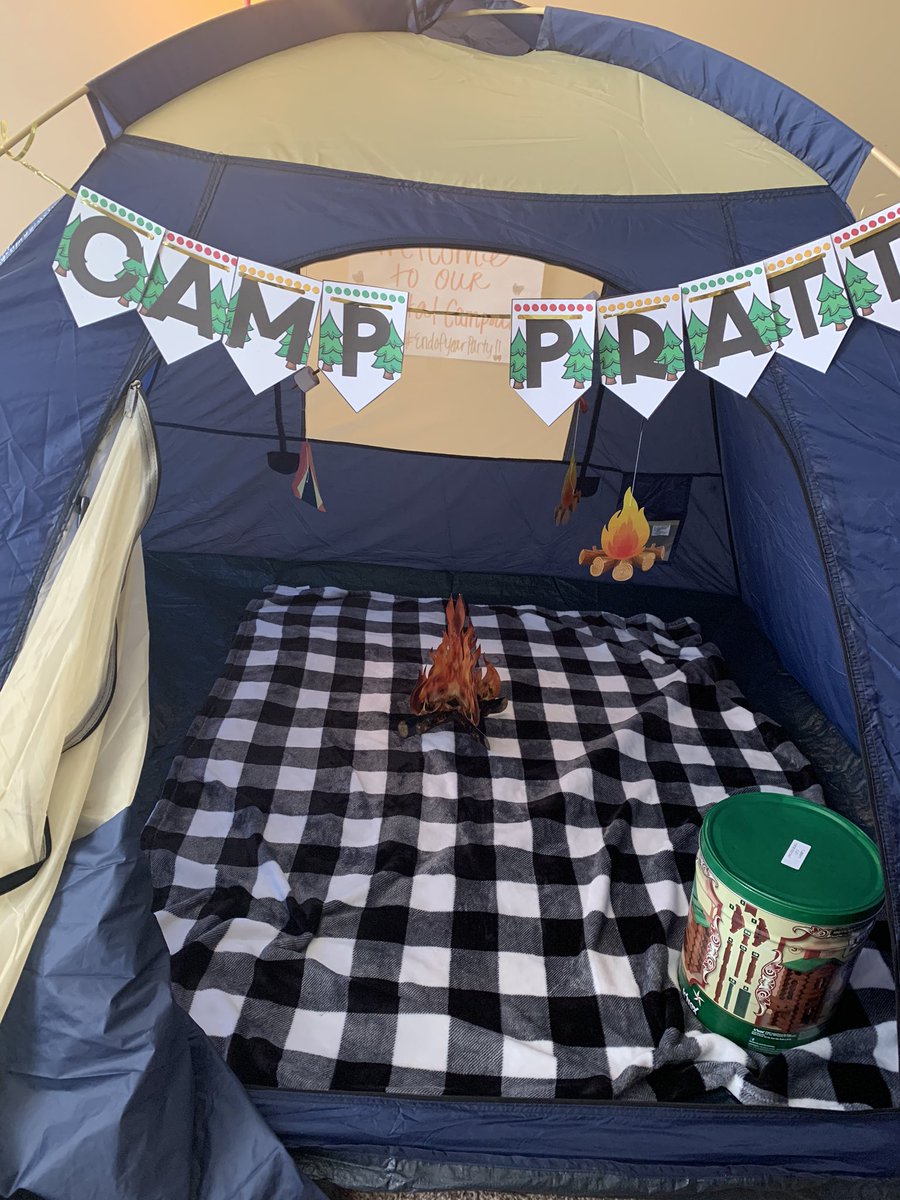 SCEPratt's tweet photo. Camp Pratt is all ready to go! I am so excited for our digital camp out end of the year celebration today! Stay Tuned! 😍🥰  #thirdgrademagic #scesoars #digitallearning https://t.co/er6qGNqg4S