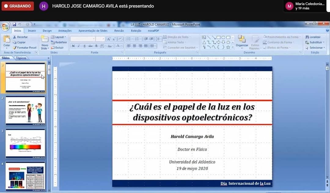 Última presentación a cargo del doctor Harold Camargo, profesor de la universidad del Atlántico