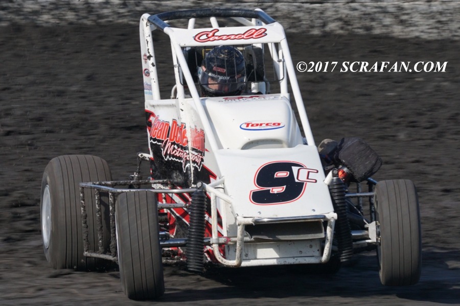 USAC_WSMIDGET's tweet image. #9C Danny Carroll at Petaluma Speedway on July 15, 2017. Photo by Lance Jennings / SCRAFAN.COM.