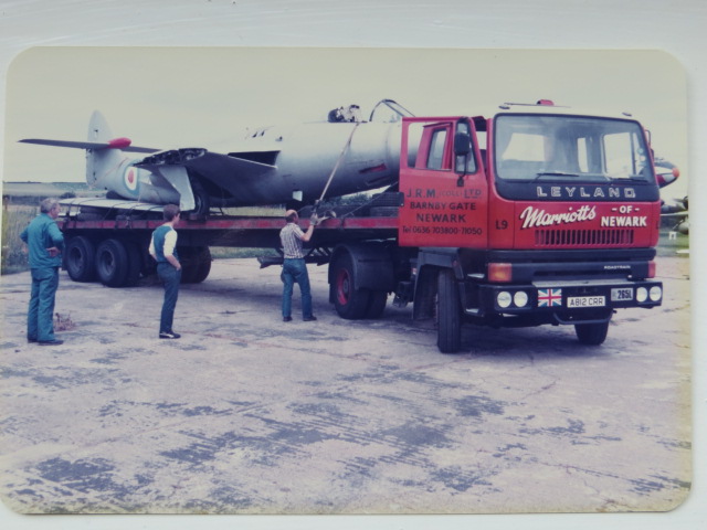 DTEPHoward's tweet photo. Lovely line on the Sea Hawk here are a couple of photos of #WM913 en route to @NewarkAirMus & reassembled & repainted! #DTEParchive https://t.co/JtfQc9W4to