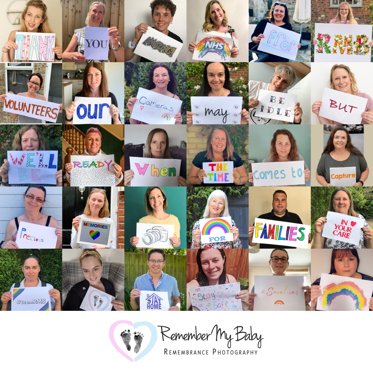 remembermybaby's tweet photo. Thank You AMAZING NHS from RMB Volunteers. Our cameras may be idle, but we'll be ready when the time comes to capture precious memories for families in your care ❤️🌈
#teamRMB #stayhome #staysafe #savelives
#remembrance #photography #volunteers #stillborn #babyloss https://t.co/EpvHjcOmC6