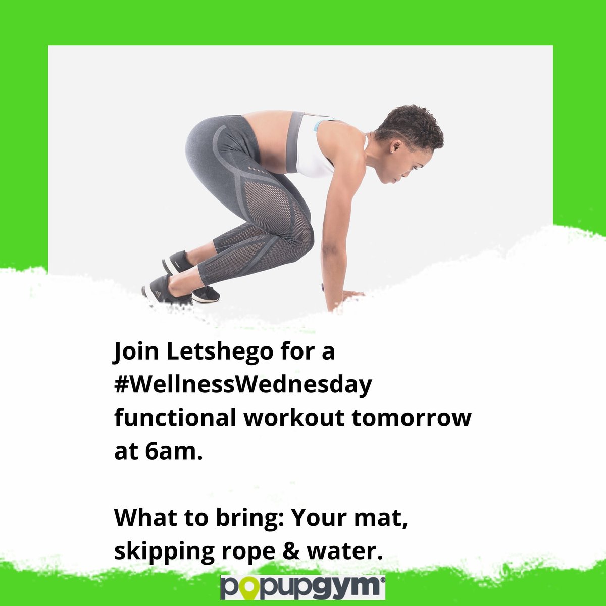 popup_gym's tweet photo. Ready to push your body with a functional workout tomorrow morning?
.
@letshegom is looking forward to tomorrow's session.
.
See you bright and early at 6am.
.
#PopUpGym #TrainAnywhere #TrainAnytime #NoExcuses #HomeWorkout #OutdoorWorkout https://t.co/KUmS0LLV1A
