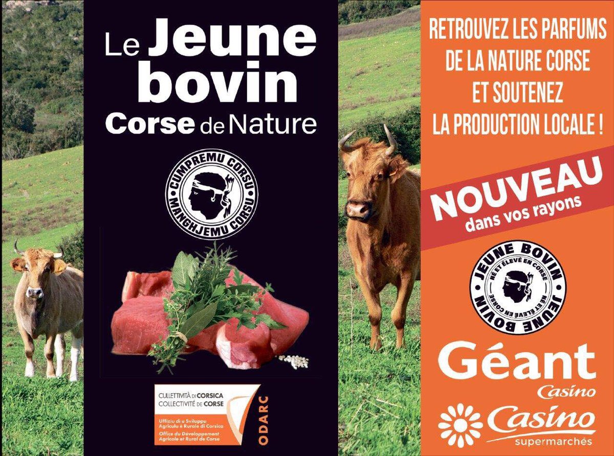 Casino_corse's tweet image. Cumpremu Corsu Manghjemu Corsu
 
Retrouvez les parfums de la nature Corse et soutenez la production locale avec la nouvelle gamme de « Jeune bovin » né et élevé en Corse 🐂
facebook.com/12907086088716…
#jeunebovin #corse #odarc #elevagelocal #nustrale #geantcasino #casinosupermarches