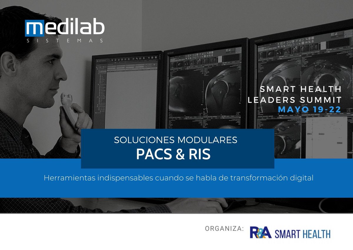 eSaludCol's tweet photo. Los sistemas #PACS y #RIS son herramientas tecnológicas claves en la transformación digital del departamento de imágenes diagnósticas ¡En #MedilabSistemas le podemos ayudar! Contáctenos al (+57) 350 2830571 https://t.co/vqZgQEjXCH