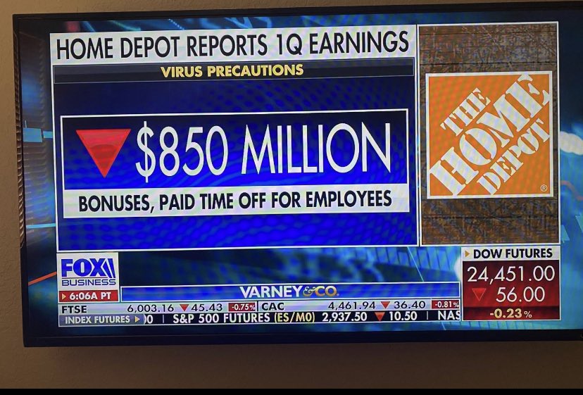 Truly blessed to work for the best company out there!!!! Thank you <a href="/HomeDepot/">The Home Depot</a> for always putting your Assocites first !!!!! 🧡🙌🏻🍊🙌🏻