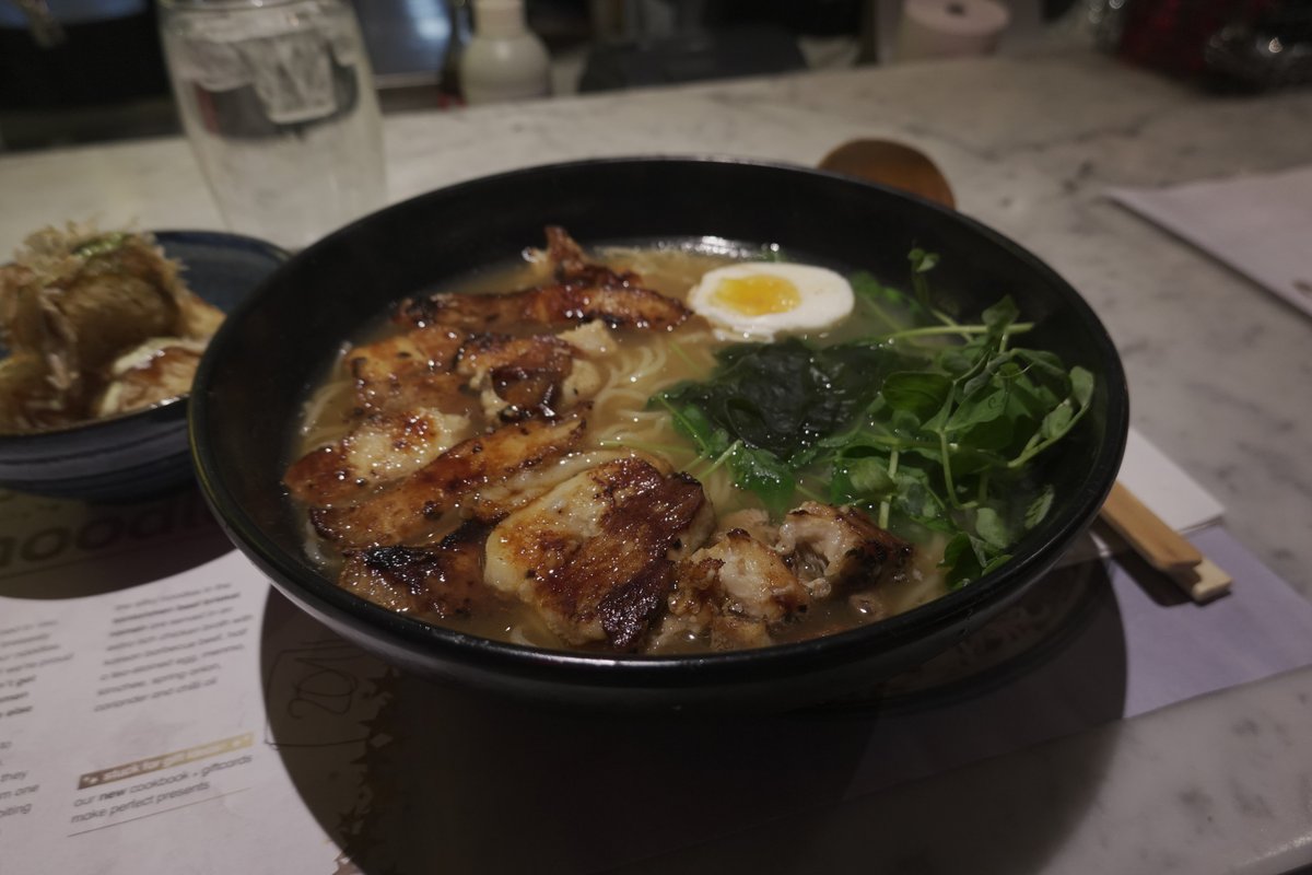 o8topus's tweet photo. Wagamama has nice ramen, and takoyaki 😋🍜

#Wagamama #ramen #takoyaki #拉麺 #ラーメン #蛸焼 #たこ焼き https://t.co/E5v4VqLcCk