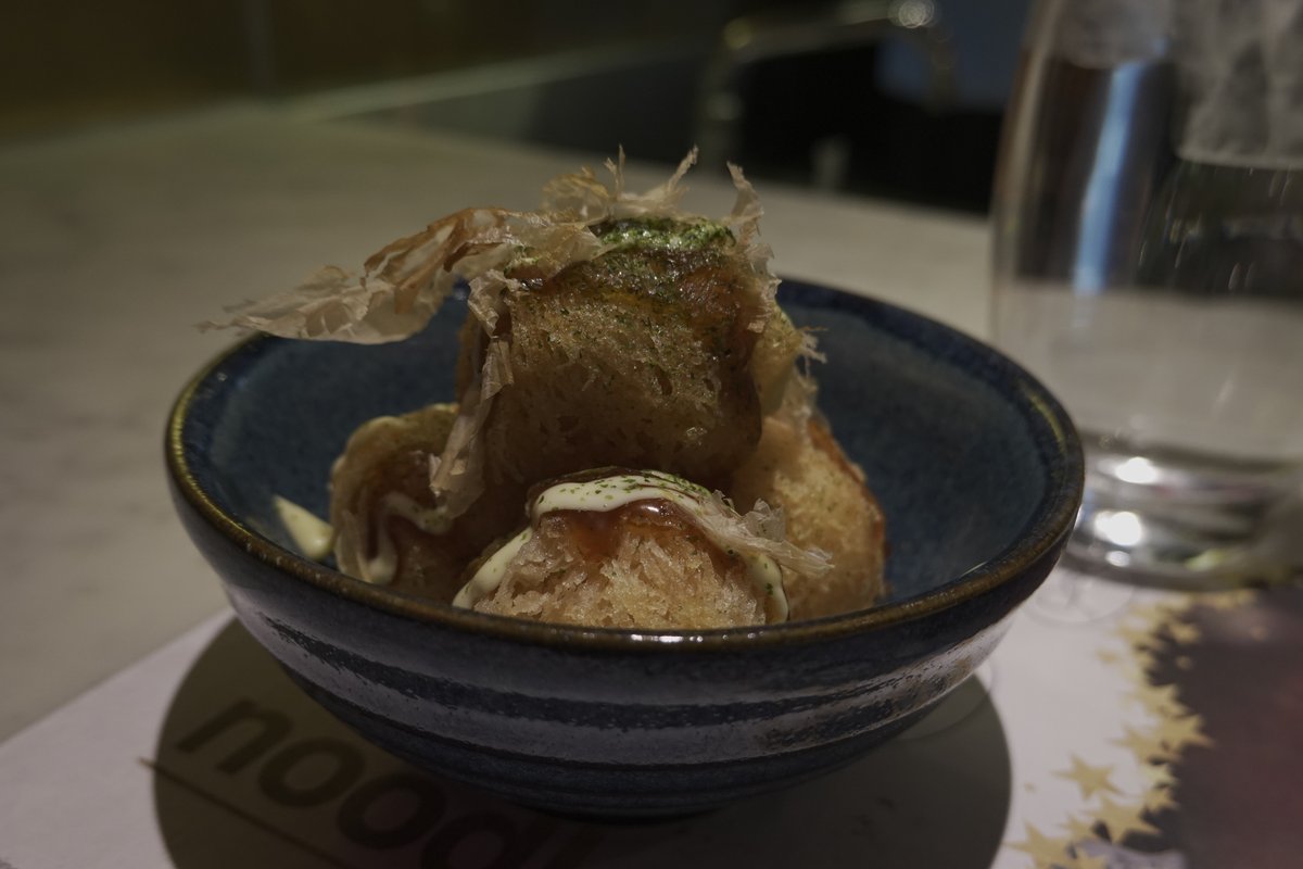 o8topus's tweet photo. Wagamama has nice ramen, and takoyaki 😋🍜

#Wagamama #ramen #takoyaki #拉麺 #ラーメン #蛸焼 #たこ焼き https://t.co/E5v4VqLcCk