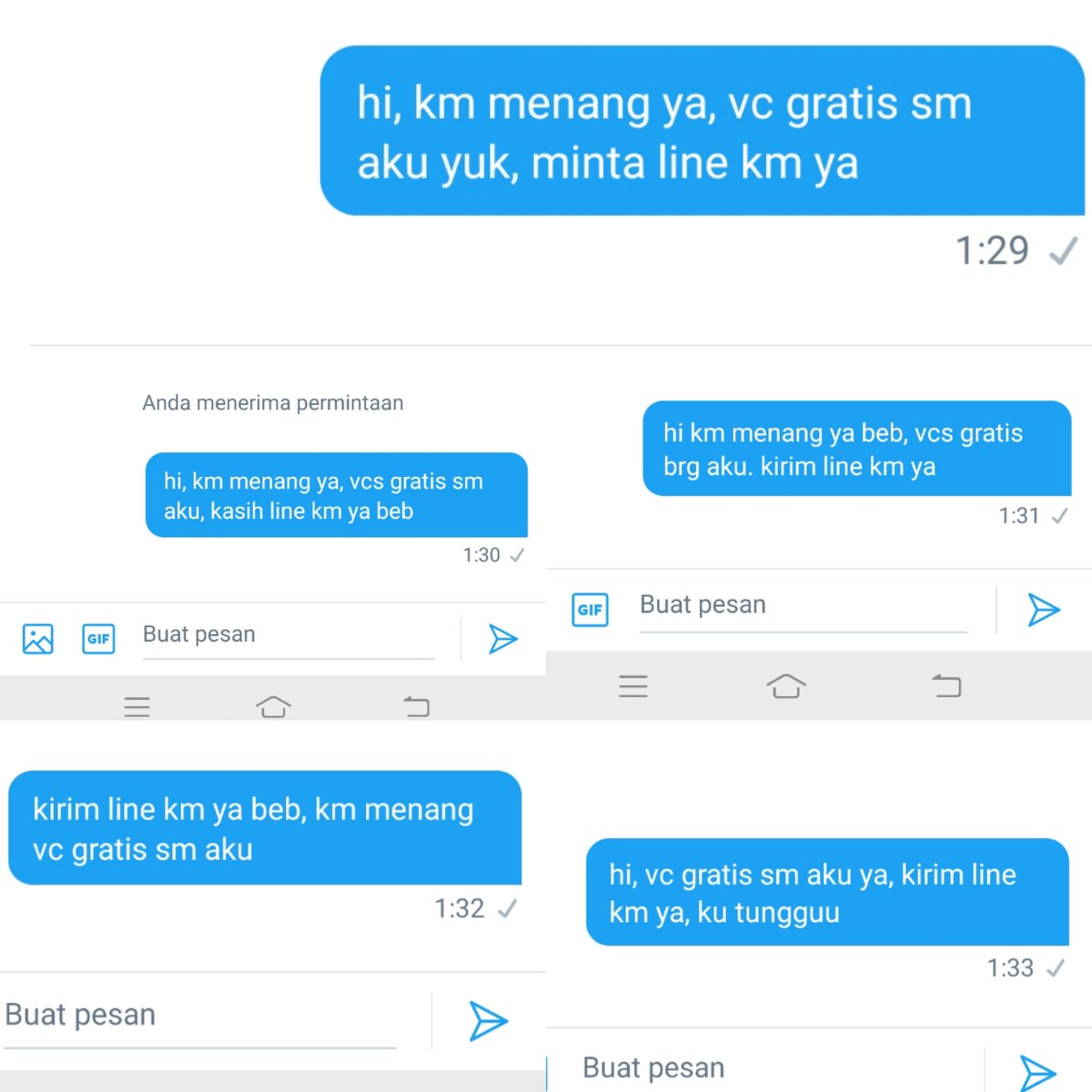 VCSwithChacha's tweet photo. pemenang nya udh aku dm semua yah, cek dm ya😘
#VCS #VIDEOCALLSEX #VIDCALSEX #VIDCALLSEX #VCSYUK #vcsreal #vcsbugil #vcstrusted #vcswhatsapp #colmek #colibareng #togemontok #toge #memektembem https://t.co/YQktWtWUwm