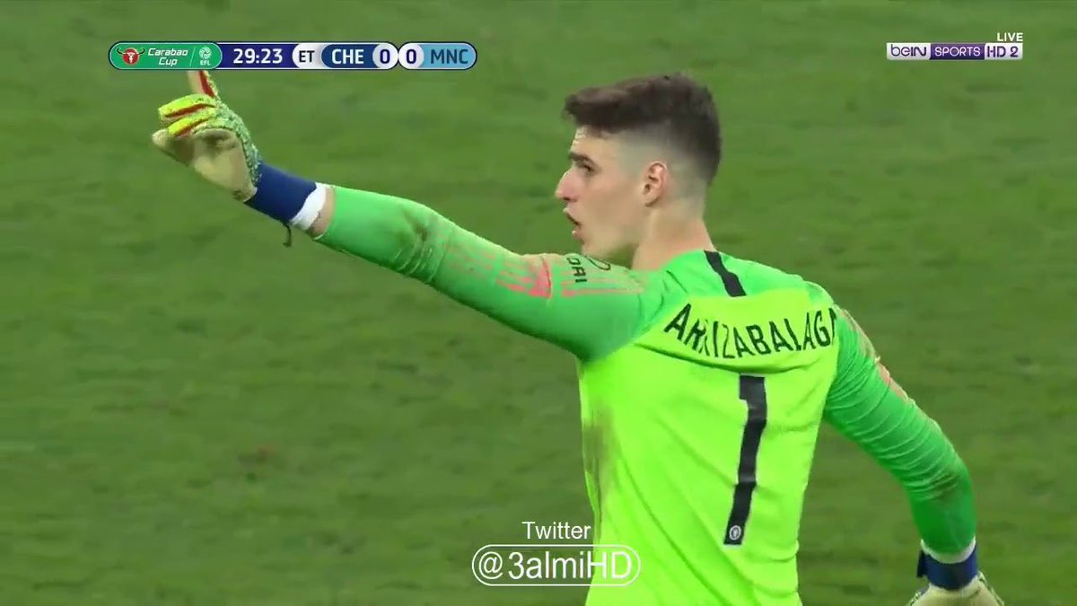 NO WAIT, WHAT’S THIS?Kepa has refused Zouma’s entry into the match, instead entering himself! Unbelievable scenes!