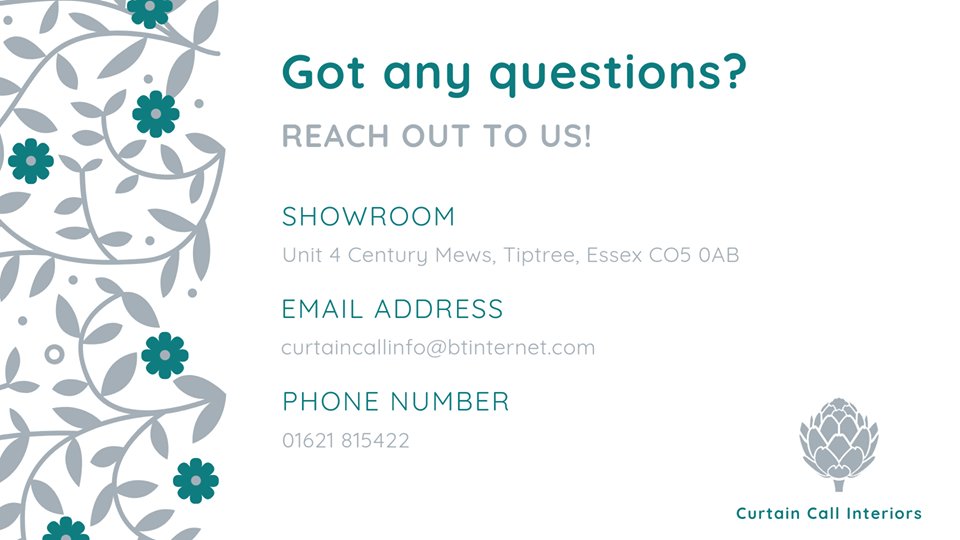 CCallinteriors's tweet photo. Got a question? We'd love to hear from you.

We're happy to help with any of your soft furnishings needs! https://t.co/IxPINke1fM