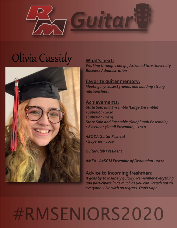 RMHS_Guitar's tweet photo. 🎸RMHS Guitar Senior Spotlight - Olivia Cassidy🎸 #RMSeniors2020 #redmountainway #mpsaz https://t.co/5dnWiw0d5z