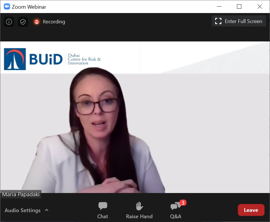 DCRI_BUiD's tweet photo. .@MariaPapadaki21 #Dubai #UAE Government initiative to support &amp; encourage digitsing from early on, turned out to be fruitful as almost all transactions can be done online with a minimum amount of disruption https://t.co/MbppFxAUQN